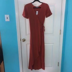 AE Printed Wrap Maxi Dress